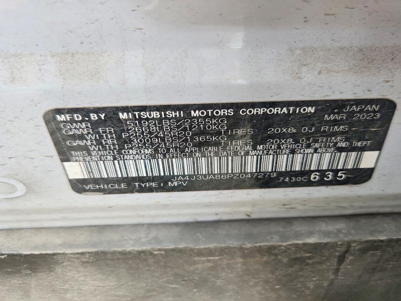 Продаж на аукціоні авто 2023 Mitsubishi Outlander, vin: JA4J3UA86PZ047279, номер лоту: 41656896