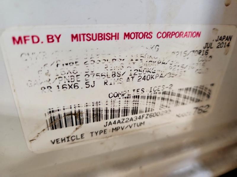 Продаж на аукціоні авто 2015 Mitsubishi Outlander, vin: JA4AZ2A34FZ600999, номер лоту: 47191716