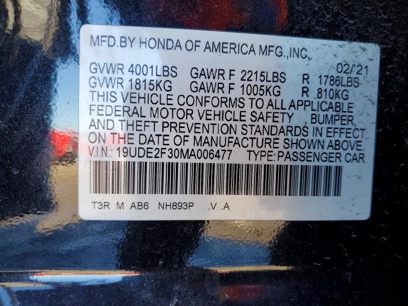 Aukcja sprzedaży 2021 Acura Ilx, vin: 19UDE2F30MA006477, numer aukcji: 41958776