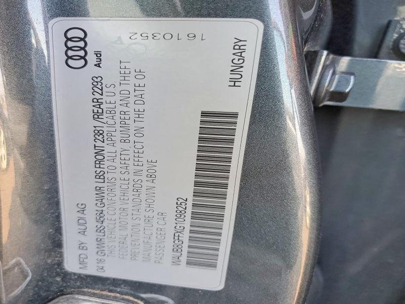 Продажа на аукционе авто 2016 Audi A3, vin: WAUB8GFFXG1098252, номер лота: 79795355
