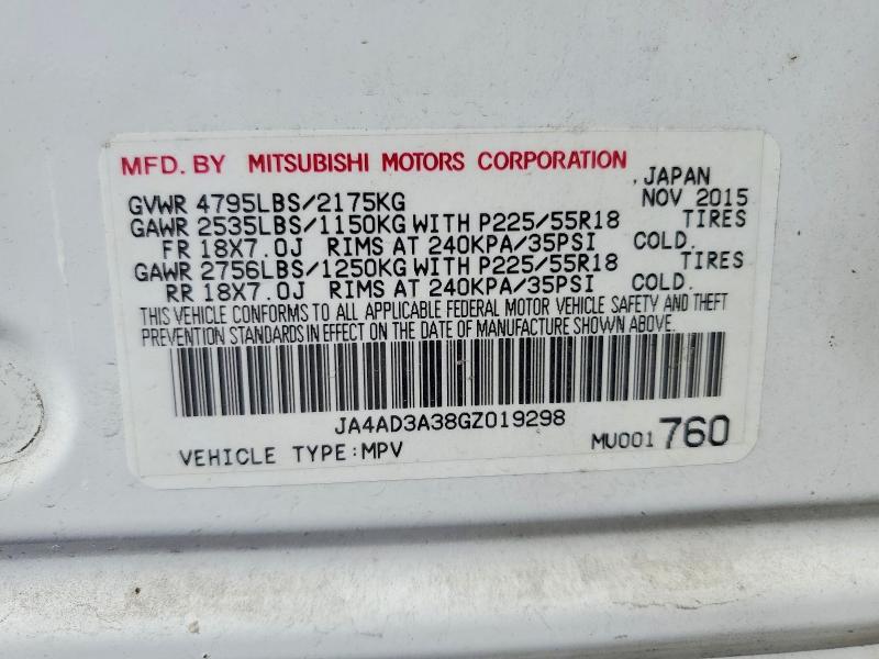 Продаж на аукціоні авто 2016 Mitsubishi Outlander, vin: JA4AD3A38GZ019298, номер лоту: 47818556