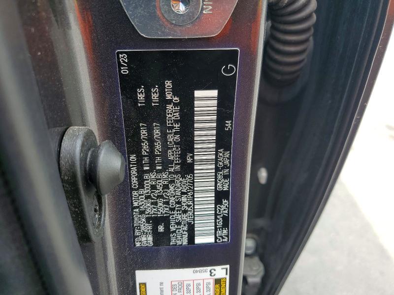 2023 Toyota 4runner მანქანა იყიდება აუქციონზე, vin: JTERU5JR1P6127705, აუქციონის ნომერი: 46662056