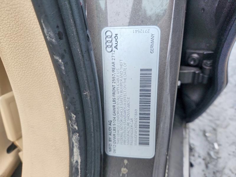 79922215 :رقم المزاد ، WAUGFAFC6DN021669 vin ، 2013 Audi A6 مزاد بيع