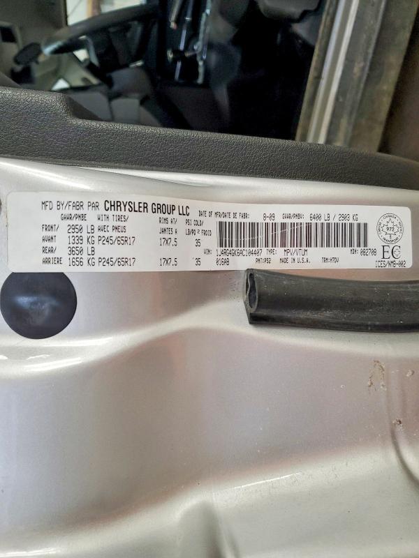 2010 Jeep Commander მანქანა იყიდება აუქციონზე, vin: 1J4RG4GK6AC104407, აუქციონის ნომერი: 41661656