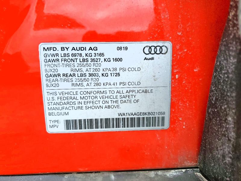 Aukcja sprzedaży 2019 Audi E-tron Gt, vin: WA1VAAGE8KB021058, numer aukcji: 47395386