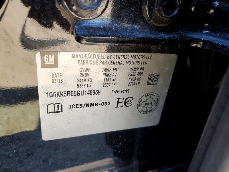 Продажа на аукционе авто 2016 Cadillac Ct6, vin: 1G6KK5R69GU148869, номер лота: 46498976