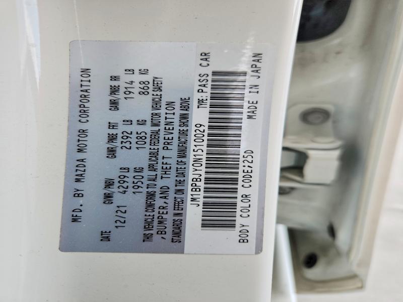 41605976 :رقم المزاد ، JM1BPBJY0N1510029 vin ، 2022 Mazda 3 مزاد بيع