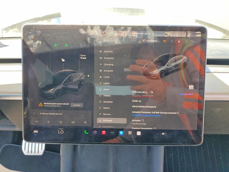 Aukcja sprzedaży 2023 Tesla Model 3, vin: 5YJ3E1ECXPF546713, numer aukcji: 47583736
