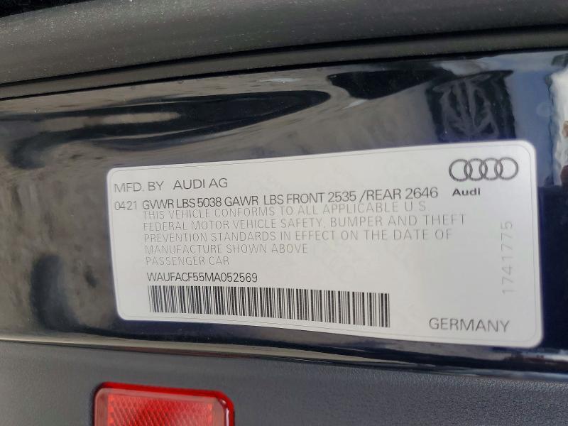 Aukcja sprzedaży 2021 Audi A5, vin: WAUFACF55MA052569, numer aukcji: 47329846