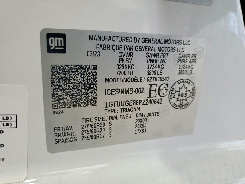 Aukcja sprzedaży 2023 Gmc Sierra, vin: 1GTUUGE86PZ240642, numer aukcji: 47738816