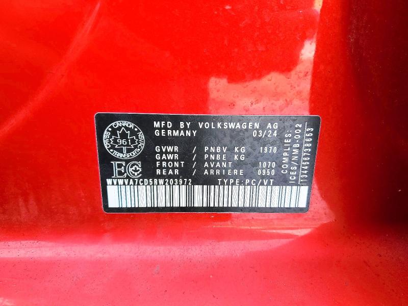 Aukcja sprzedaży 2024 Volkswagen Gti, vin: WVWVA7CD5RW203972, numer aukcji: 78841245