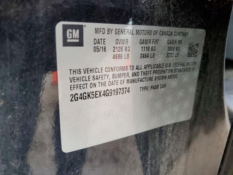 45578036 :رقم المزاد ، 2G4GK5EX4G9197374 vin ، 2016 Buick Regal مزاد بيع