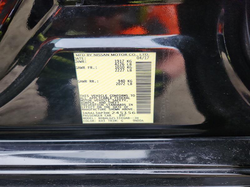 Продаж на аукціоні авто 2017 Nissan Altima, vin: 1N4AL3AP3HC245156, номер лоту: 45541346