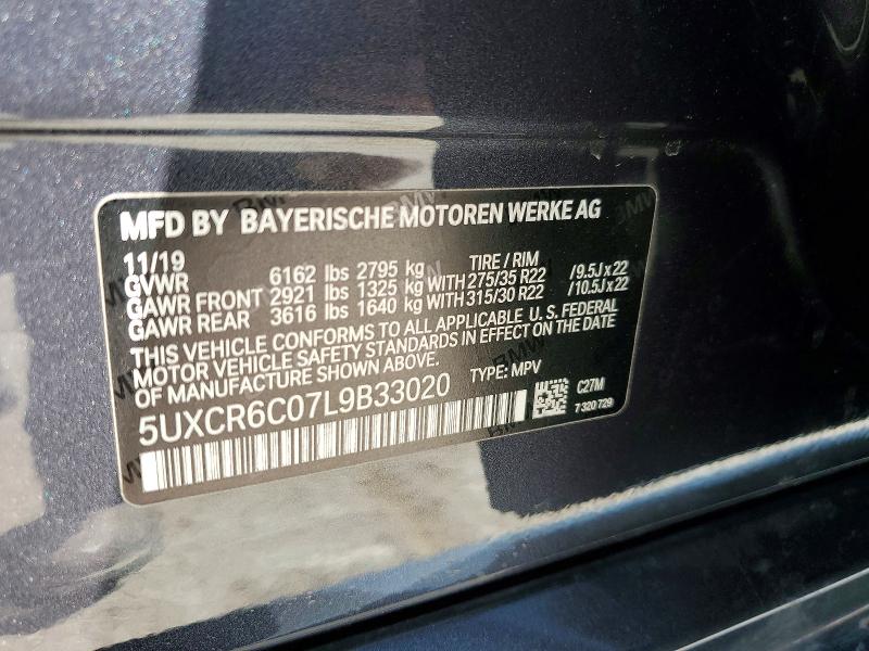 Продаж на аукціоні авто 2020 Bmw X5, vin: 5UXCR6C07L9B33020, номер лоту: 48086726