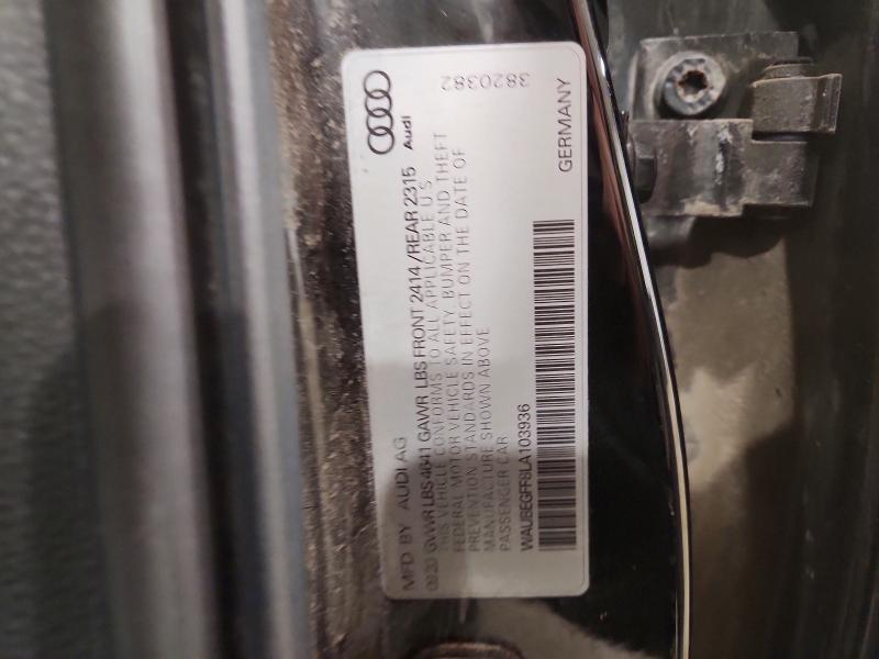 2020 Audi A3 მანქანა იყიდება აუქციონზე, vin: WAUBEGFF8LA103936, აუქციონის ნომერი: 77934555