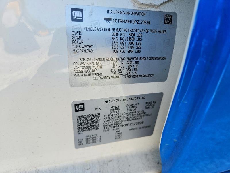 Aukcja sprzedaży 2023 Gmc Sierra, vin: 1GTRHAEK0PZ170235, numer aukcji: 46234716