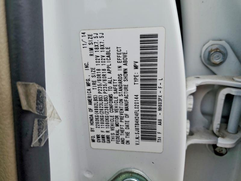 2015 Acura Rdx მანქანა იყიდება აუქციონზე, vin: 5J8TB4H34FL020144, აუქციონის ნომერი: 47622246