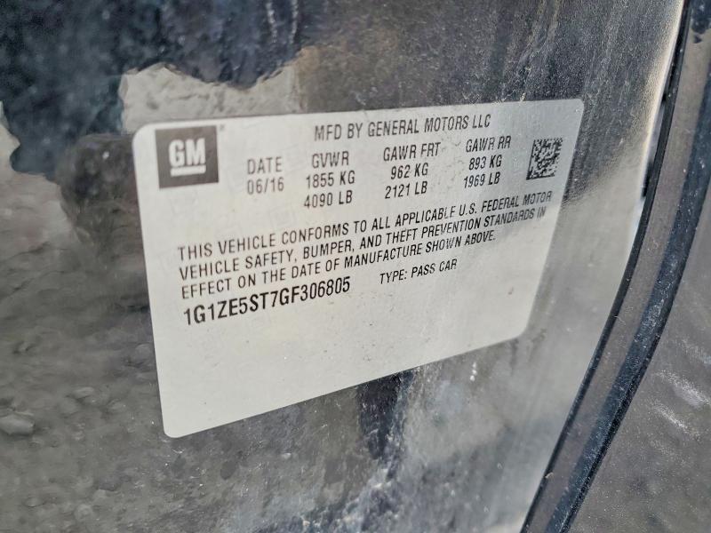 Продажа на аукционе авто 2016 Chevrolet Malibu, vin: 1G1ZE5ST7GF306805, номер лота: 46764606