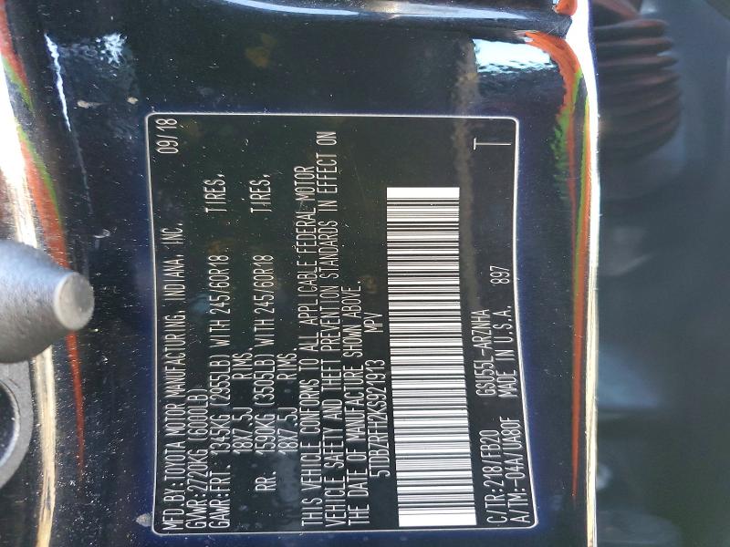 Aukcja sprzedaży 2019 Toyota Highlander, vin: 5TDBZRFH2KS921913, numer aukcji: 47408166