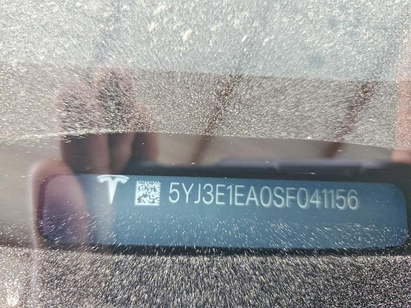 Продажа на аукционе авто 2025 Tesla Model 3, vin: 5YJ3E1EA0SF041156, номер лота: 48040226