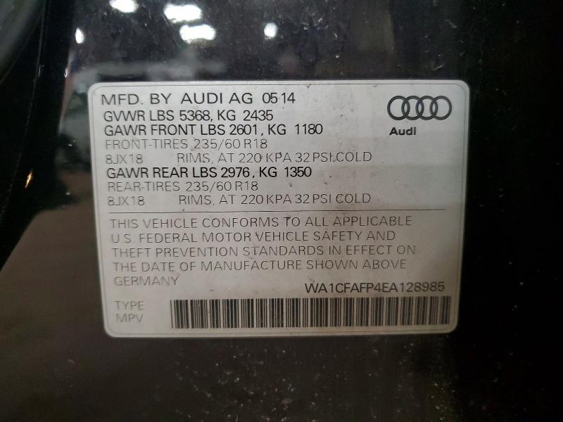 Aukcja sprzedaży 2014 Audi Q5, vin: WA1CFAFP4EA128985, numer aukcji: 47727046