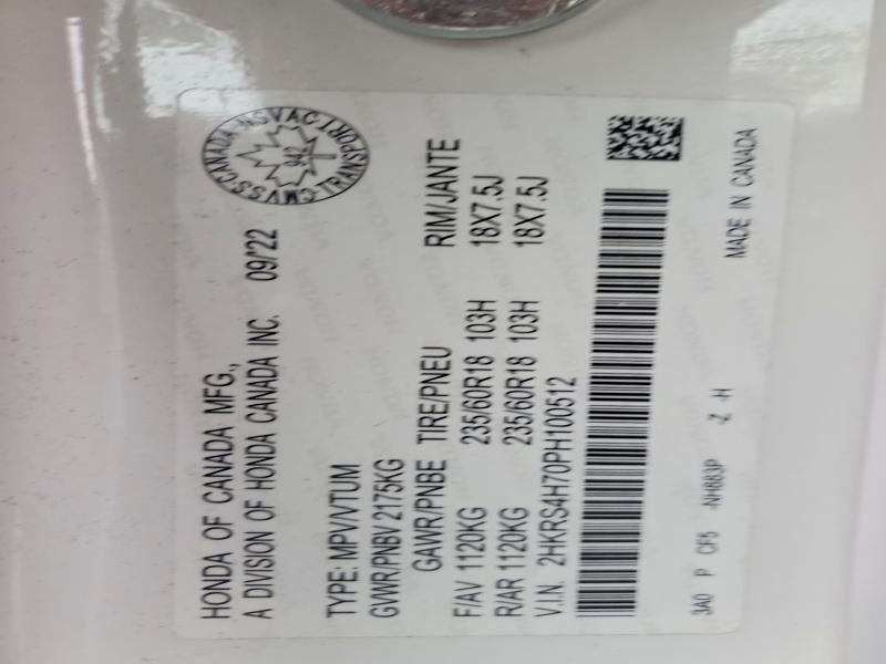 Aukcja sprzedaży 2023 Honda Cr-v, vin: 2HKRS4H70PH100512, numer aukcji: 46363876