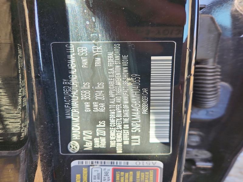 45737046 :رقم المزاد ، 5NPLM4AG6MH040659 vin ، 2021 Hyundai Elantra مزاد بيع