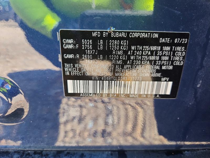 Продажа на аукционе авто 2024 Subaru Outback, vin: 4S4BTGLD2R3132773, номер лота: 46418756