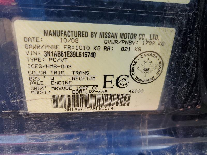 Aukcja sprzedaży 2009 Nissan Sentra, vin: 3N1AB61E39L615740, numer aukcji: 46920456