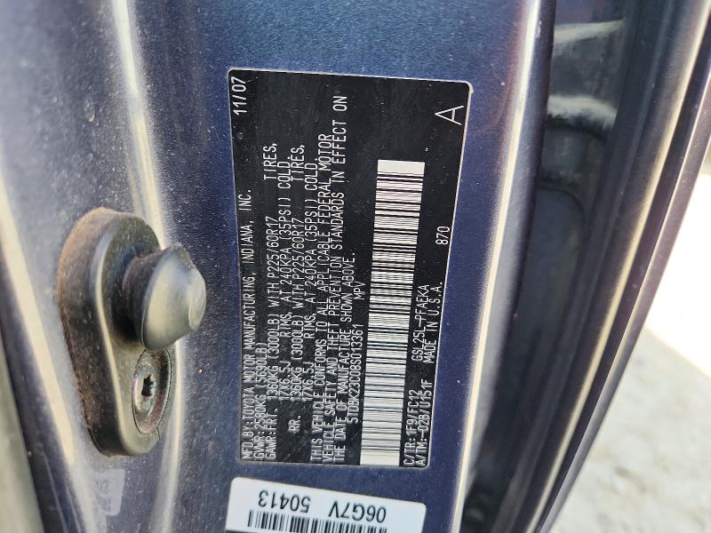 46766746 :رقم المزاد ، 5TDBK23C08S013361 vin ، 2008 Toyota Sienna مزاد بيع