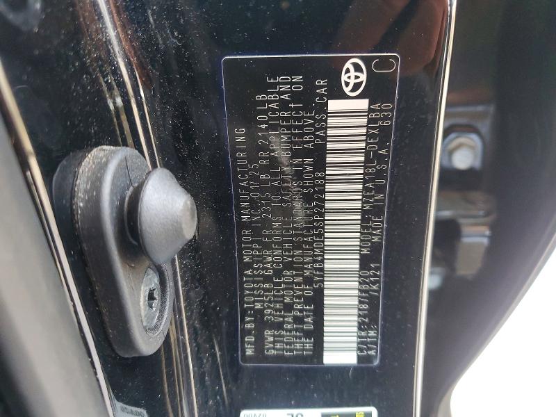 47785316 :رقم المزاد ، 5YFB4MDE5SP272188 vin ، 2025 Toyota Corolla مزاد بيع