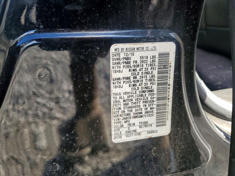 Aukcja sprzedaży 2016 Infiniti Qx70, vin: JN8CS1MW5GM751520, numer aukcji: 78818465
