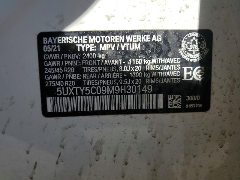Продаж на аукціоні авто 2021 Bmw X3, vin: 5UXTY5C09M9H30149, номер лоту: 47952136