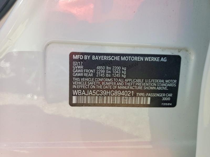 Продажа на аукционе авто 2017 Bmw 530, vin: WBAJA5C39HG894021, номер лота: 46471366