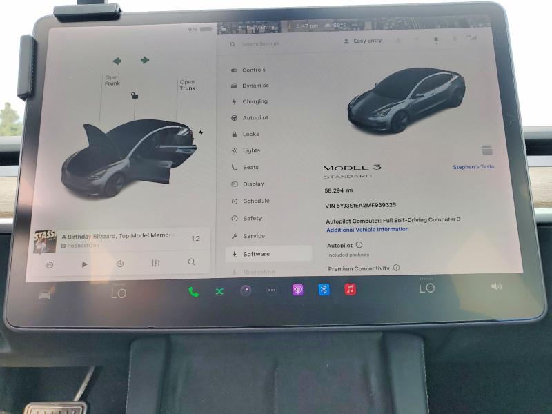 Продаж на аукціоні авто 2021 Tesla Model 3, vin: 5YJ3E1EA2MF939325, номер лоту: 47997936