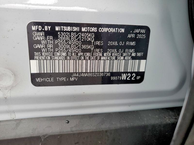 Продаж на аукціоні авто 2025 Mitsubishi Outlander, vin: JA4J4WA86SZ036736, номер лоту: 46008576