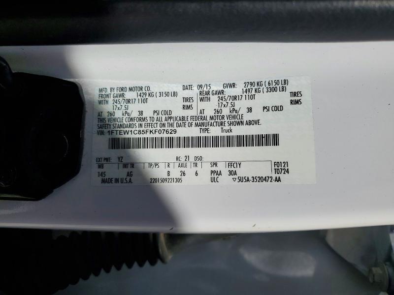 Aukcja sprzedaży 2015 Ford F150, vin: 1FTEW1C85FKF07629, numer aukcji: 45645536