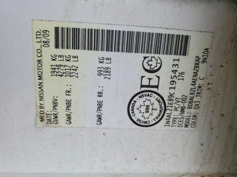 Продажа на аукционе авто 2009 Nissan Altima, vin: 1N4AL21E89C195431, номер лота: 47380186