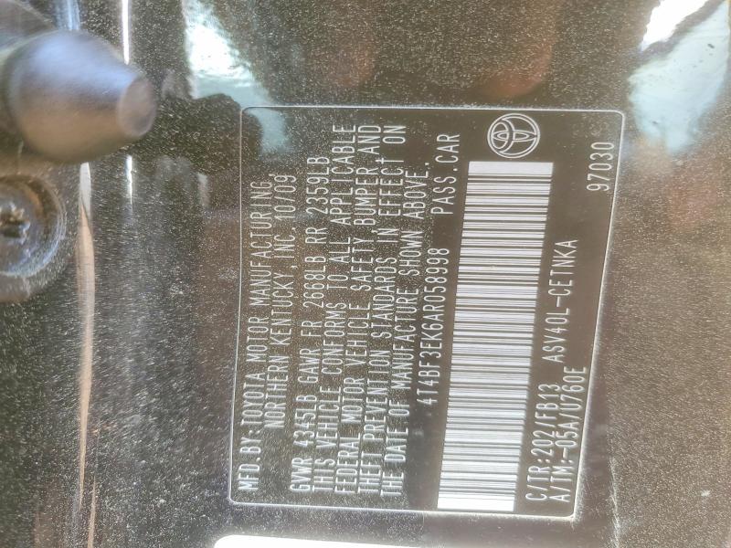 Продаж на аукціоні авто 2010 Toyota Camry, vin: 4T4BF3EK6AR058998, номер лоту: 47084606
