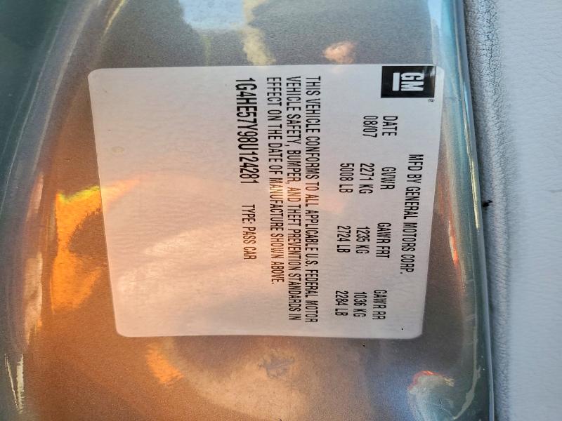 2008 Buick Lucerne მანქანა იყიდება აუქციონზე, vin: 1G4HE57Y98U124281, აუქციონის ნომერი: 46681706