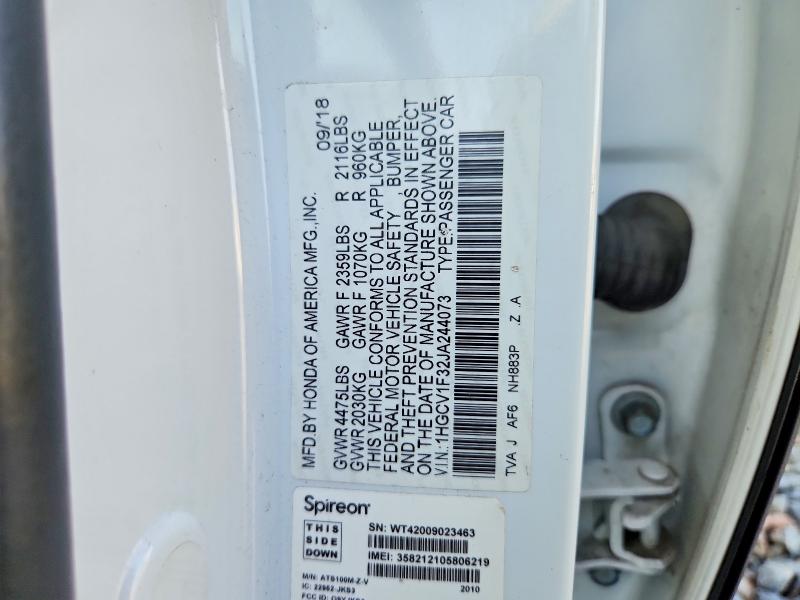 Продажа на аукционе авто 2018 Hond Accord, vin: 1HGCV1F32JA244073, номер лота: 41773106