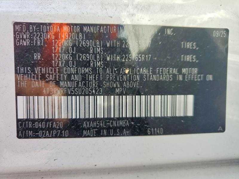 Aukcja sprzedaży 2025 Toyota Rav4 Hybrid, vin: 4T3RWRFV5SU205423, numer aukcji: 47798926