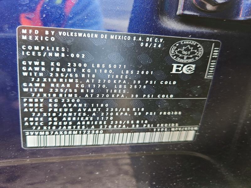 Продажа на аукционе авто 2024 Volkswagen Tiguan, vin: 3VVMB7AX5RM172360, номер лота: 46660466