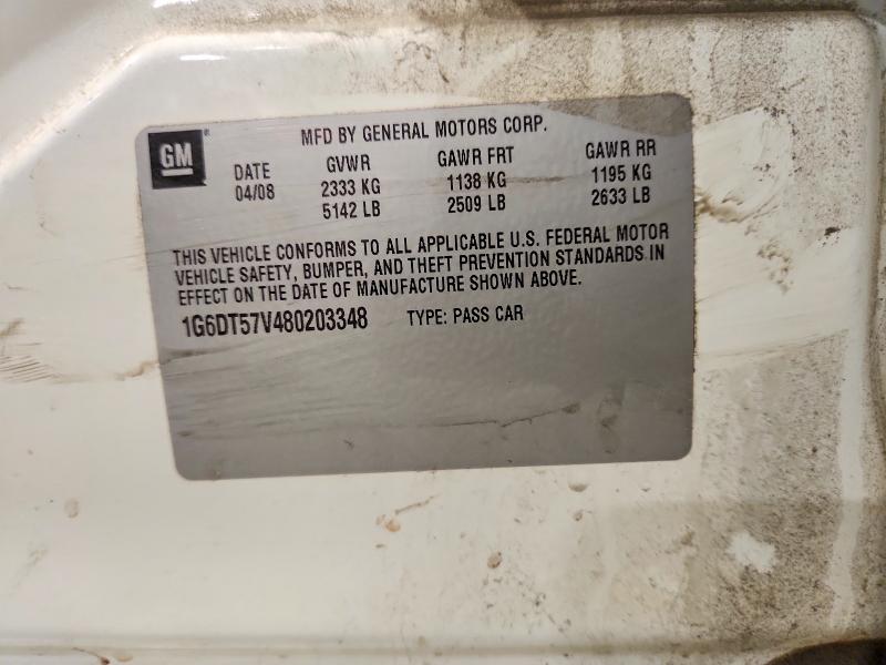 2008 Cadillac Cts მანქანა იყიდება აუქციონზე, vin: 1G6DT57V480203348, აუქციონის ნომერი: 47883136