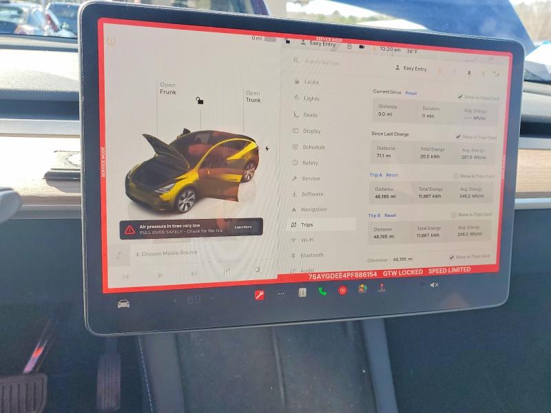 Aukcja sprzedaży 2023 Tesla Model Y, vin: 7SAYGDEE4PF886154, numer aukcji: 46614306