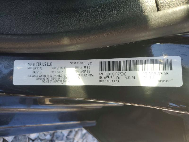79032895 :رقم المزاد ، 1C3CCCAB1FN672882 vin ، 2015 Chrysler 200 مزاد بيع