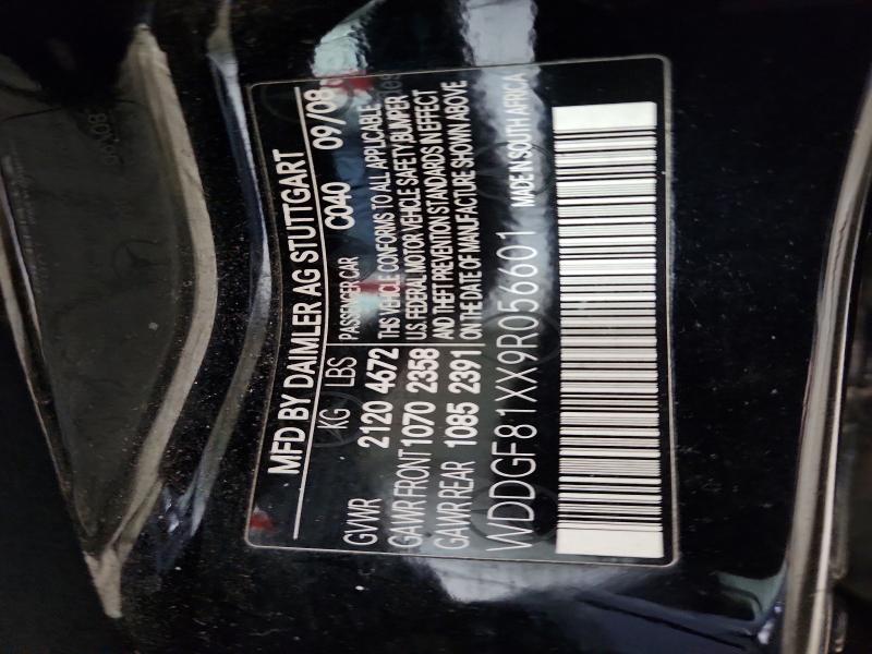 Aukcja sprzedaży 2009 Mercedes-benz C, vin: WDDGF81XX9R056601, numer aukcji: 46571586