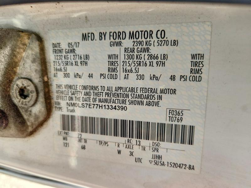 46818336 :رقم المزاد ، NM0LS7E77H1334390 vin ، 2017 Ford Transit Connect مزاد بيع