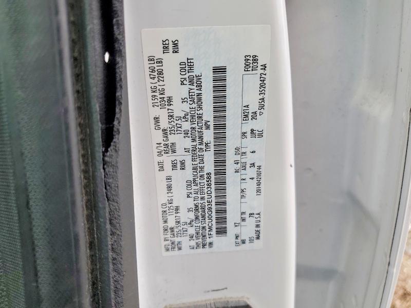 Aukcja sprzedaży 2014 Ford Escape, vin: 1FMCU0G93EUD38588, numer aukcji: 47548846