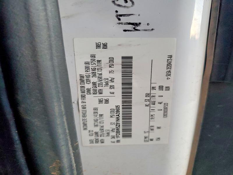 46996086 :رقم المزاد ، 1FDBW5Z81NKA39605 vin ، 2022 Ford Transit مزاد بيع